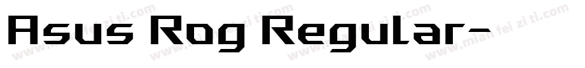 Asus Rog Regular字体转换